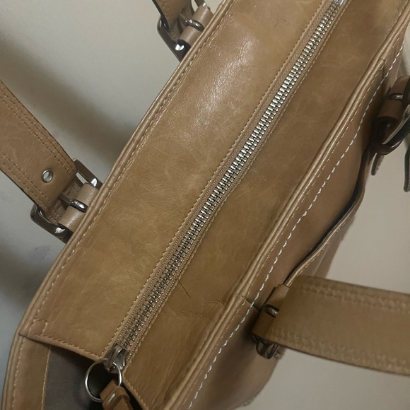 Coach Handbags - Coach Tan Leather Handbag and Wallet